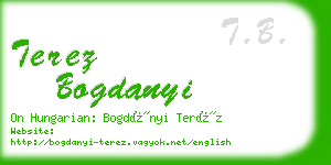 terez bogdanyi business card